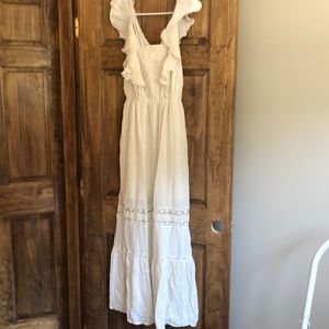 Beautiful long, ivory dress
